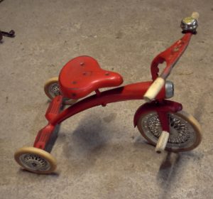 Kinder-Dreirad rot, orig. 50/60er Jahre