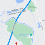 Rheine: Anfahrt für Camper vom Autobahnabzweig Rheine-Nord zum Velo-Veranstaltungsgelände (Quelle: google maps 2022)