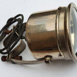 Lot 076: elektrische Lampe, Messing vernickelt, 1920er - Aufrufpreis: 75,- €