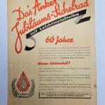 Lot 058: Prospektblatt Anker-Jubiläums-Sichelrad 1936 Rückseite - Aufrufpreis: 8,- €