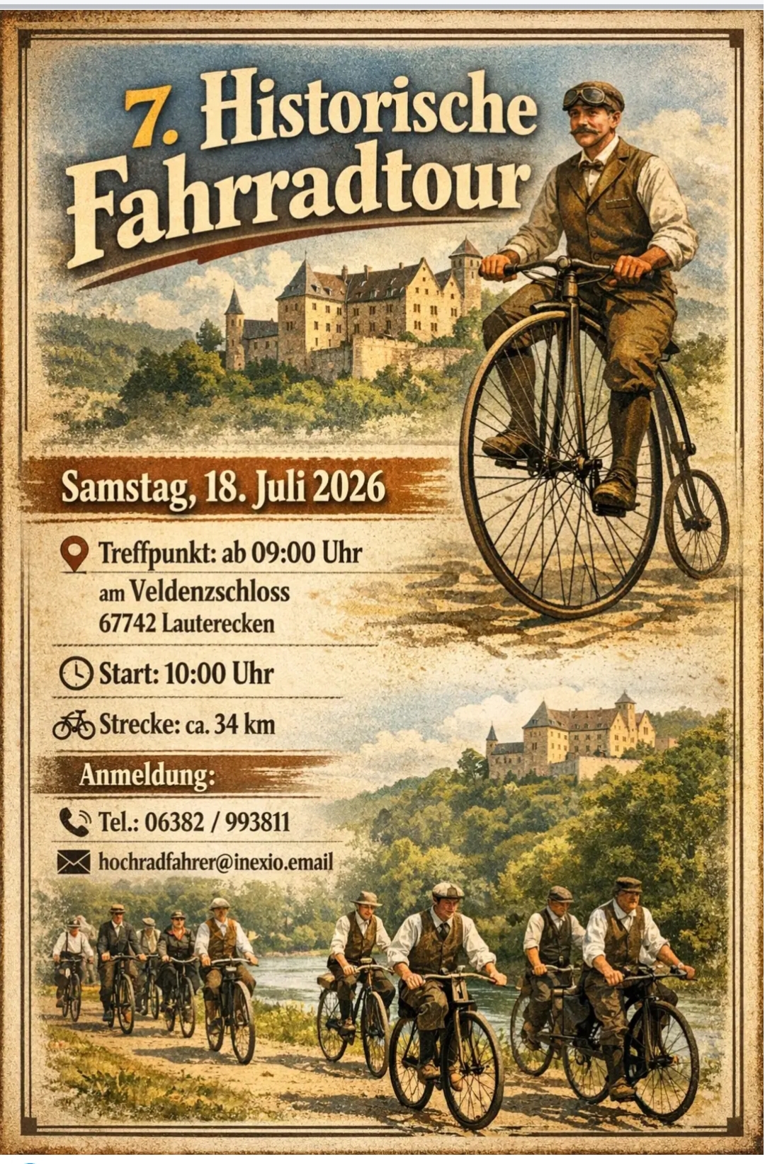 7. Historische Fahrradtour am Veldenzschloss